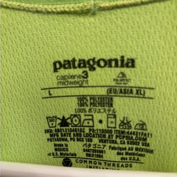 Patagonia Green shades LL Capilene 3 Mid-weight top. Exlt cdtn. 15% off w 2+bdle - Picture 2 of 3